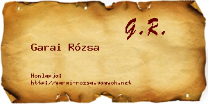 Garai Rózsa névjegykártya